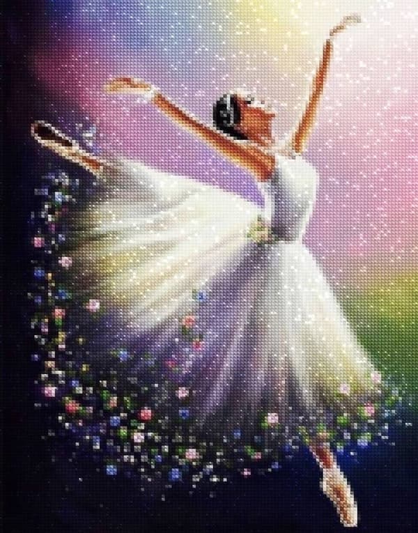 Diamantbroderi Ballerina 40x50