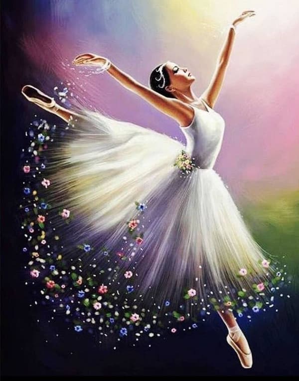 Diamantbroderi Ballerina 40x50