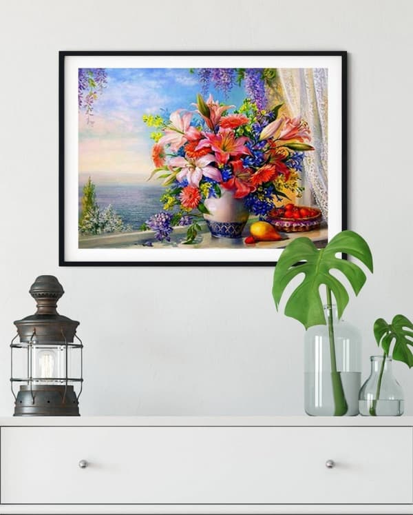 Timanttikirjonta Seaside Bouquet 50x40