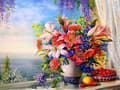 Pikkukuva 1 / 6: Timanttikirjonta Seaside Bouquet 50x40