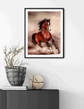 Miniatyrbild 5 av 6: Diamantbroderi Hästgalopp 45x55