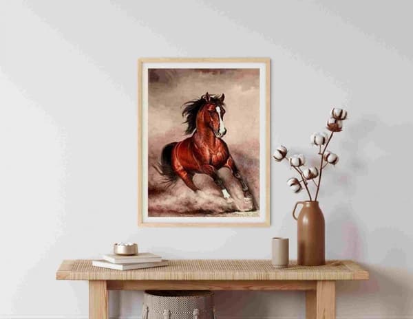 Diamantbroderi Hästgalopp 45x55