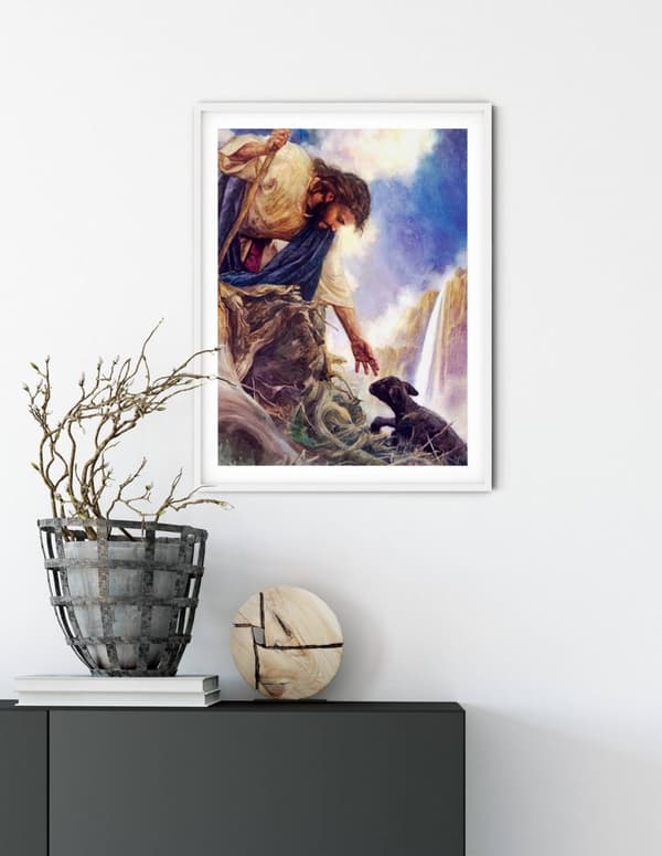 Diamantbroderi Jesus og Lam 45x55