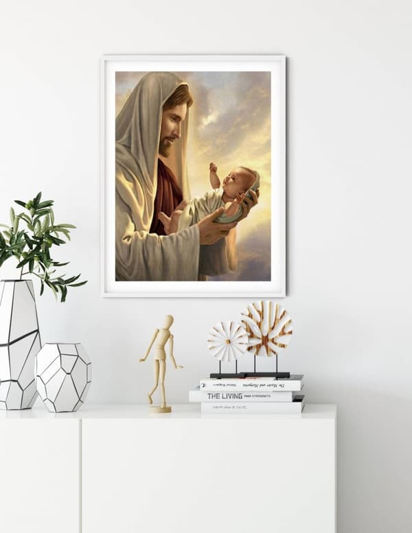 Diamantbroderi Jesus med Jesusbarnet 45x55