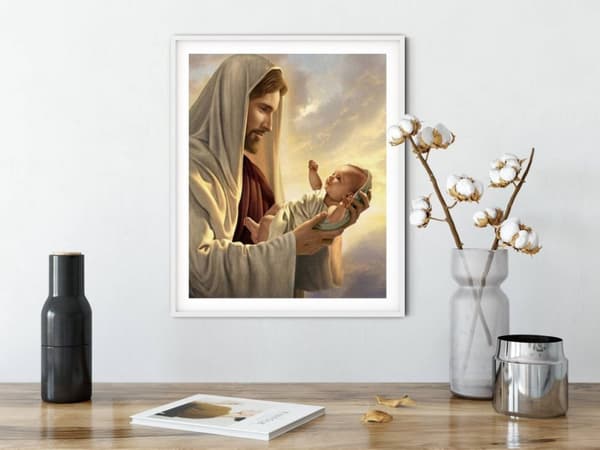 Diamantbroderi Jesus med Jesusbarnet 45x55