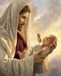 Miniatyrbild 2 av 6: Diamantbroderi Jesus med Jesusbarnet 45x55