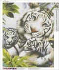 Miniatyrbillede 3 af 6: Diamantbroderi Tigerfamilie 45x55