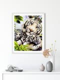 Miniatyrbillede 5 af 6: Diamantbroderi Tigerfamilie 45x55