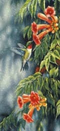 Miniatyrbild 2 av 6: Diamantbroderi Vacker kolibri 55x115