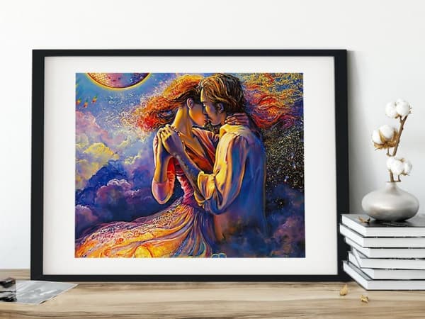 Diamantbroderi Par i kärlek - Dans 45x55 cm
