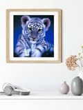 Miniatyrbild 4 av 6: Diamantbroderi Söt Tiger 45x45 cm