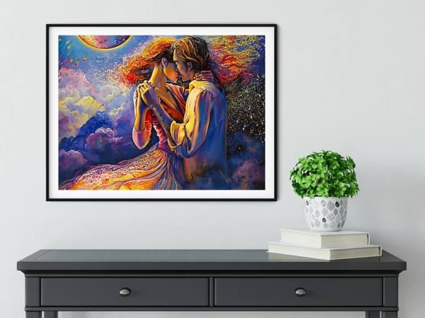 Diamantbroderi Par i kärlek - Dans 55x75 cm