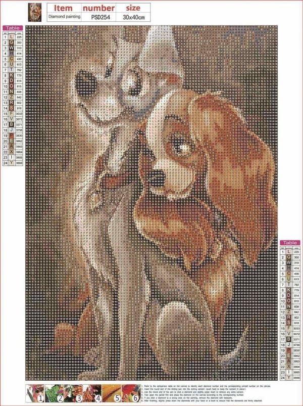 Diamantbroderi Luffaren i kärlek 30x40 cm