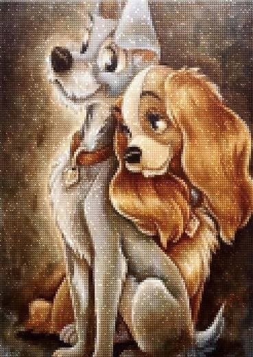 Diamantbroderi Luffaren i kärlek 30x40 cm