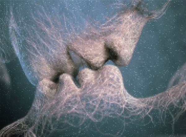 Diamantkyssbroderi 45x55 cm