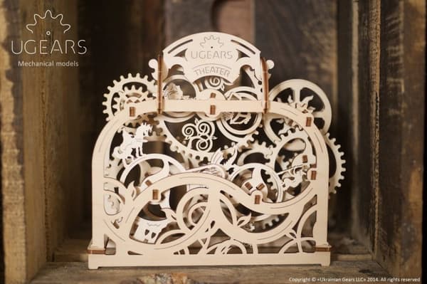 3D Træpuslespil Bevægeligt Teater uGEARS
