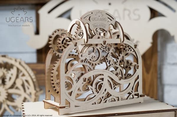 3D Træpuslespil Bevægeligt Teater uGEARS