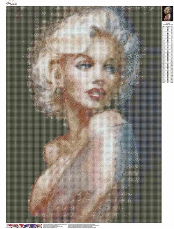 Diamantbroderi Smuk Marilyn Monroe 55x75