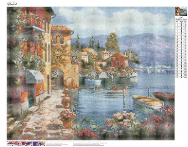Diamantbroderi Strandgyde 45x55