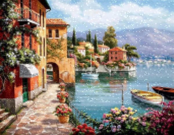 Diamantbroderi Strandgyde 45x55