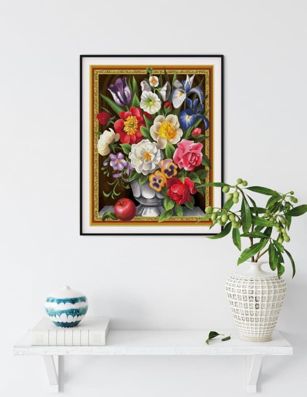 Diamantbroderi Blomsterkraft 40x50