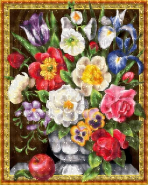 Diamantbroderi Blomsterkraft 40x50
