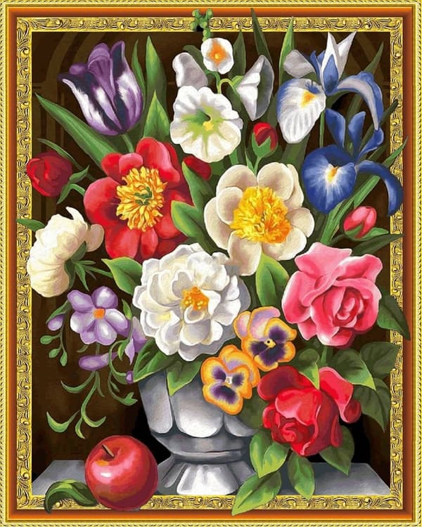 Diamantbroderi Blomsterkraft 40x50