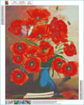 Miniatyrbild 3 av 6: Diamantbroderi Fridfulla Vallmo 40x50