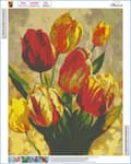 Miniatyrbild 3 av 6: Diamantbroderi Soliga tulpaner 40x50