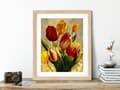 Miniatyrbild 6 av 6: Diamantbroderi Soliga tulpaner 40x50
