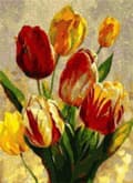Miniatyrbild 2 av 6: Diamantbroderi Soliga tulpaner 40x50
