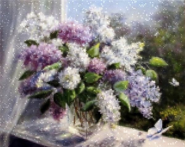 Diamantbroderi Vårdag 40x50