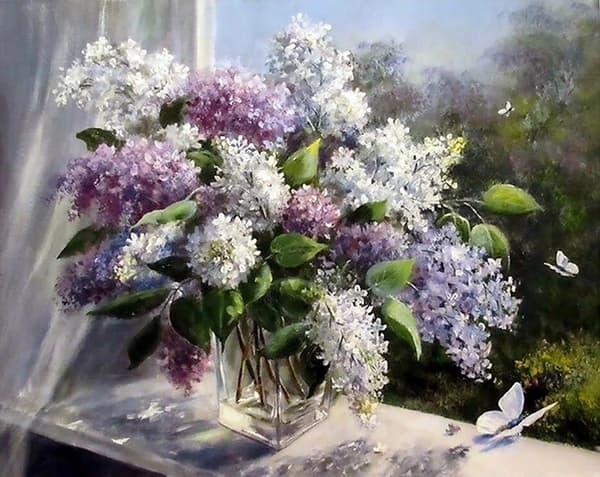 Diamantbroderi Vårdag 40x50