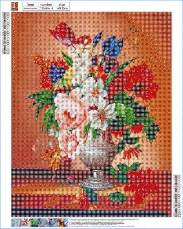 Diamantbroderi Blomsterenergi 40x50
