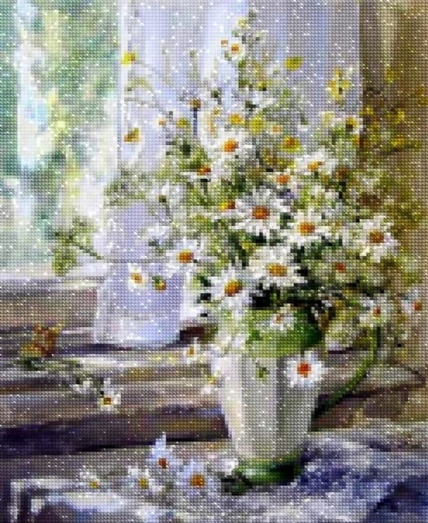 Diamantbroderi Subtila Margarets 40x50