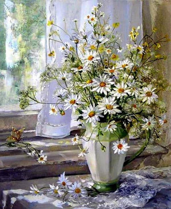 Diamantbroderi Subtila Margarets 40x50
