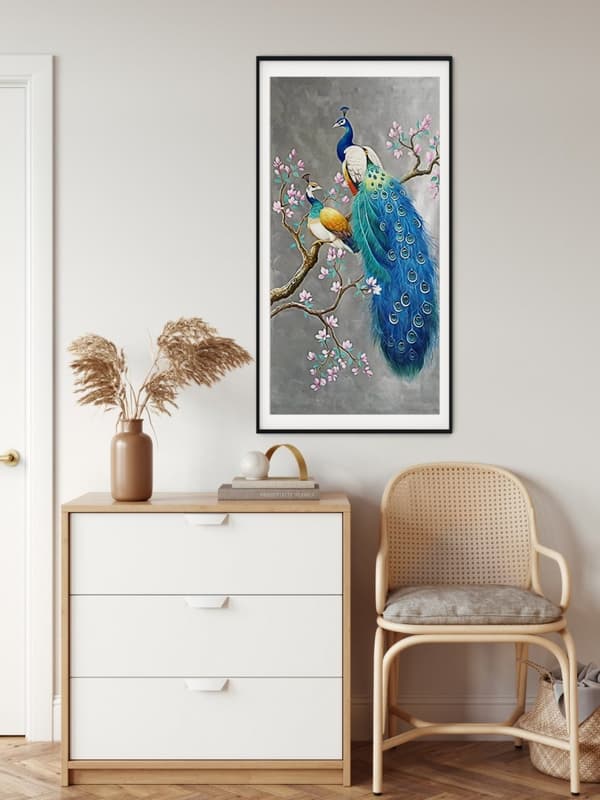 Diamantbroderi Värdiga Påfåglar 45x85 cm