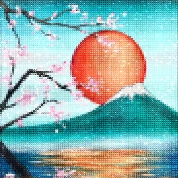Diamantbroderi Japan 30x30 cm