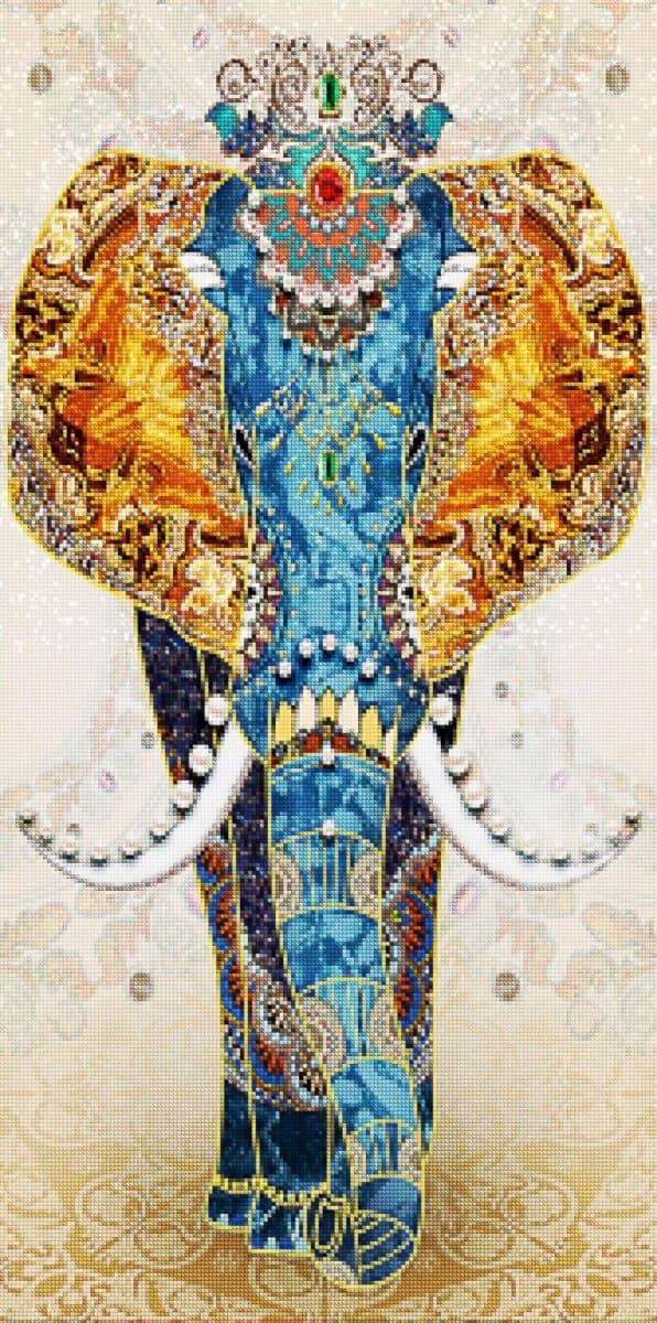 Diamantbroderi Fantastisk Elefant 45x85 cm
