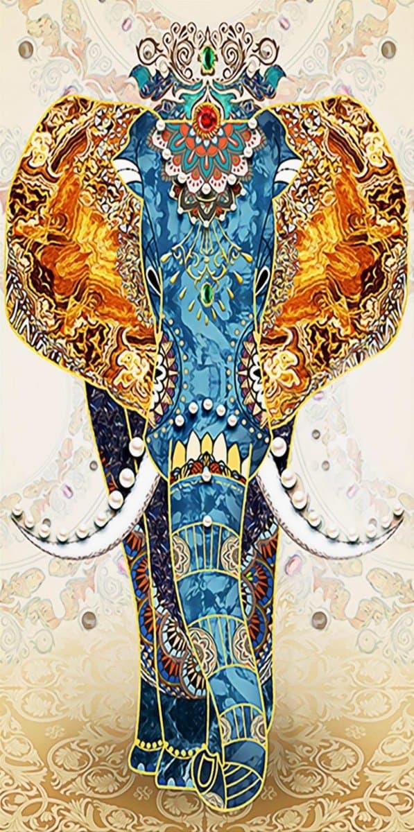 Diamantbroderi Fantastisk Elefant 45x85 cm