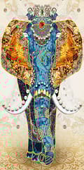 Miniatyrbild 1 av 4: Diamantbroderi Fantastisk Elefant 45x85 cm