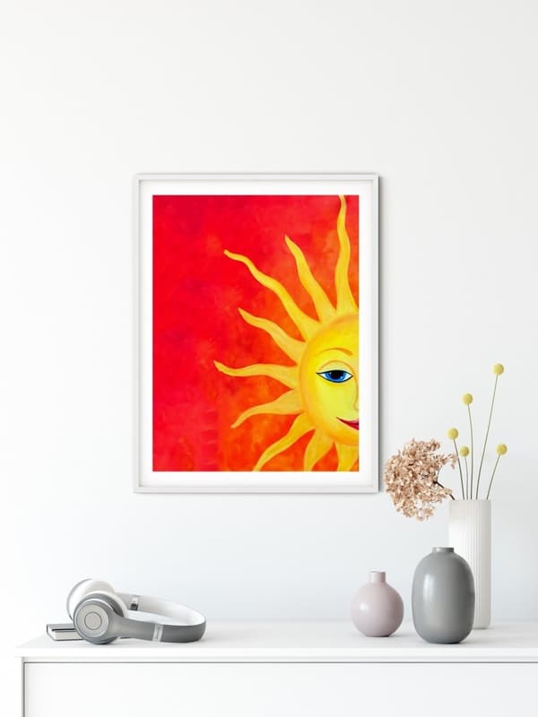 Diamantbroderi Strålende Gylden Sol 30x40 cm