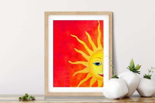 Diamantbroderi Strålende Gylden Sol 30x40 cm