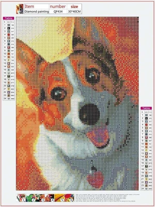 Diamantbroderi Ven af Mennesket 30x40 cm