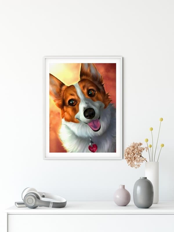 Diamantbroderi Ven af Mennesket 30x40 cm