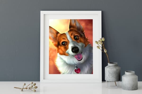 Diamantbroderi Ven af Mennesket 30x40 cm