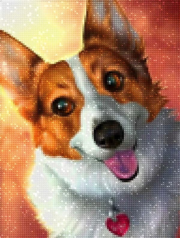 Diamantbroderi Ven af Mennesket 30x40 cm