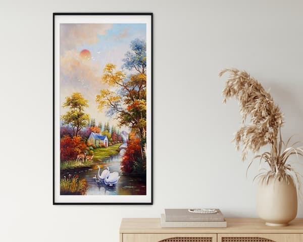 Diamantbroderi Skovhus 45x85 cm