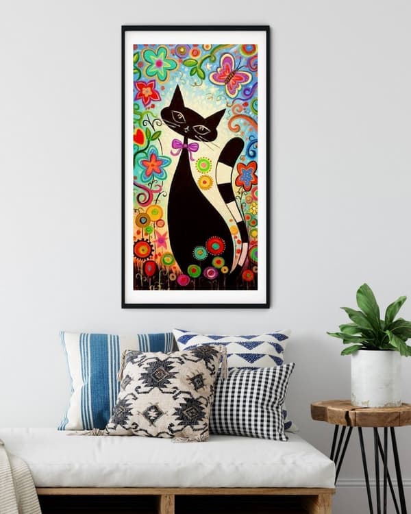 Diamantbroderi Förtrollad Katt 50x110 cm