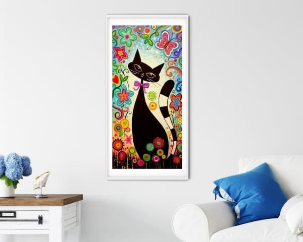 Diamantbroderi Förtrollad Katt 50x110 cm